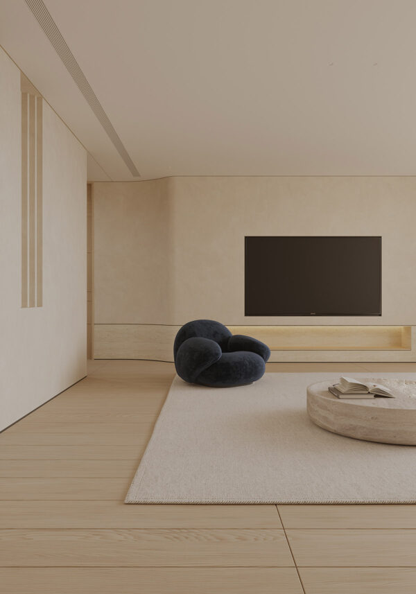 Understated Chic: Inside a Tranquil Minimalist Home with Sculptural Furnishings