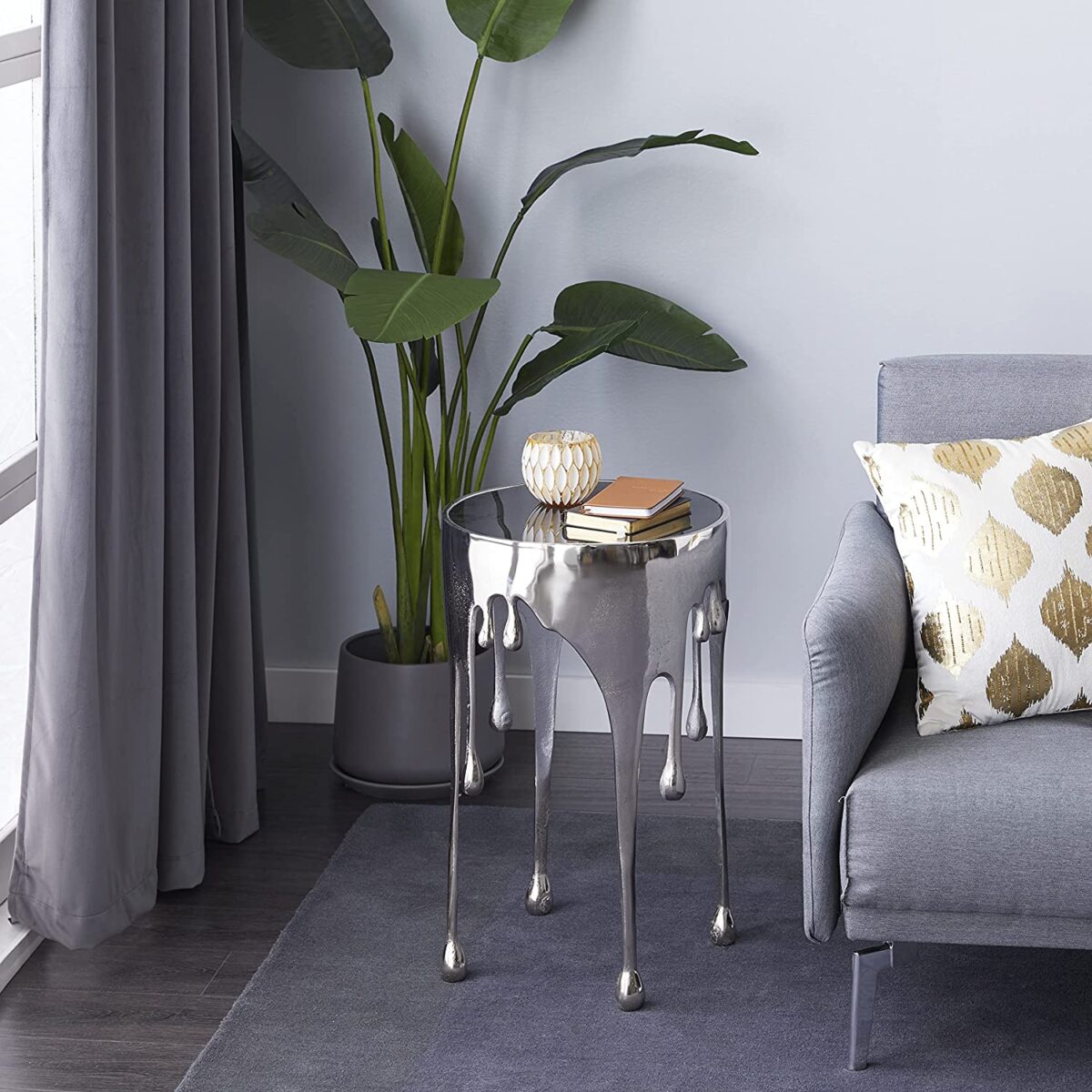 dripping accent table chrome