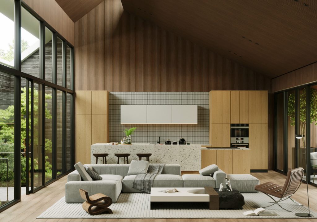 modern loft with natural light