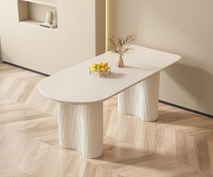 white modern dining table 2