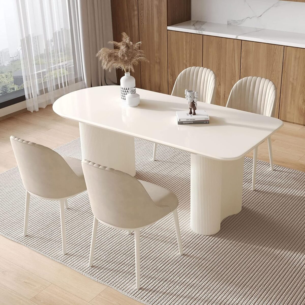 white modern dining table 5