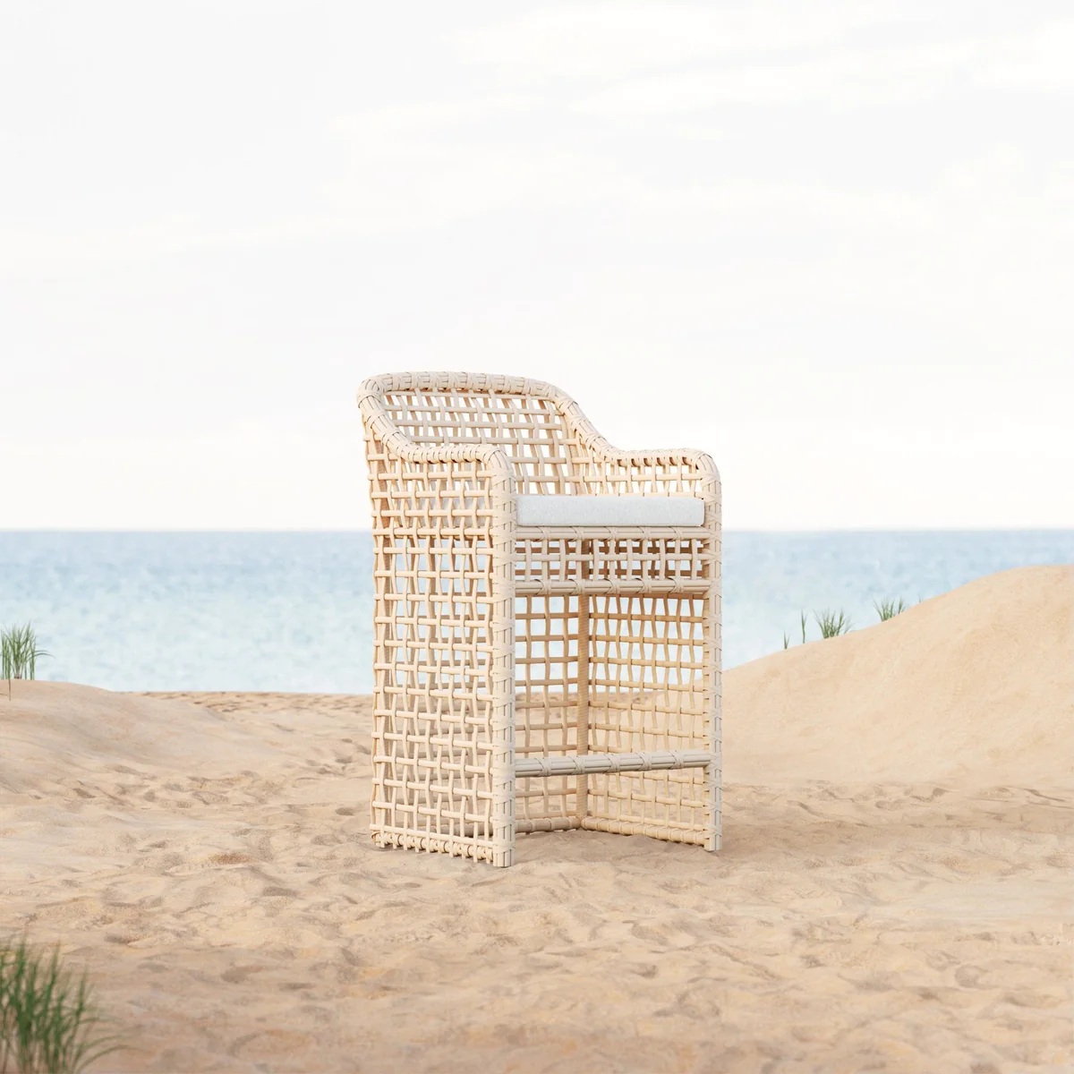 All Weather Wicker IndoorOutdoor Counter Stool.