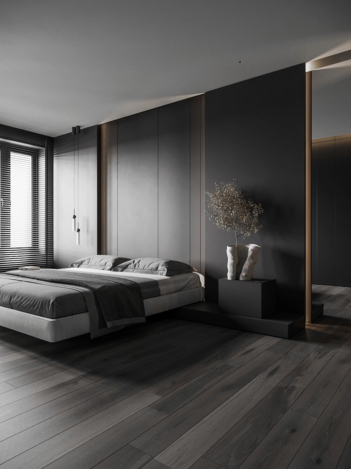 sophisticated gray scale monochromatic interior design 1