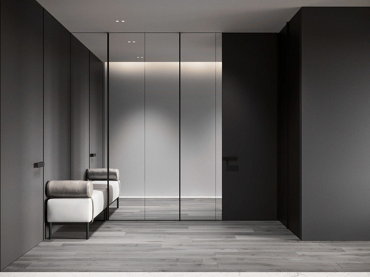 sophisticated gray scale monochromatic interior design 18