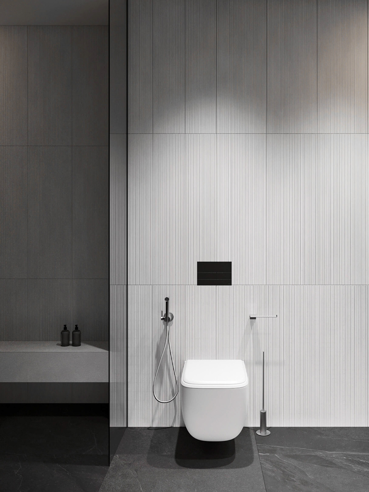 sophisticated gray scale monochromatic interior design 24
