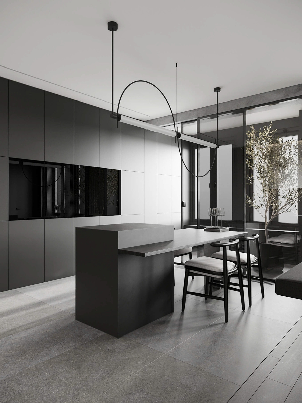 sophisticated gray scale monochromatic interior design 32