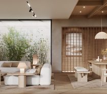 wood toned japandi interiors 17