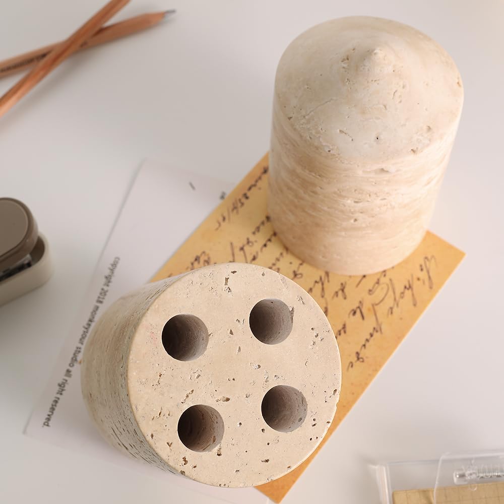 Travertine marble stationary holder 3