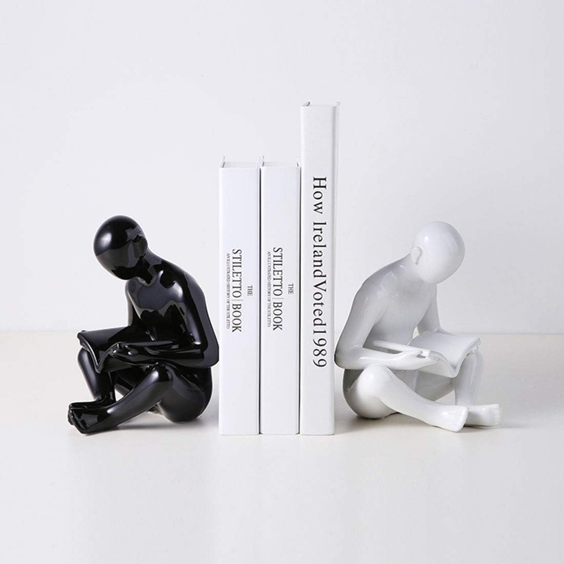 reading figure bookends
