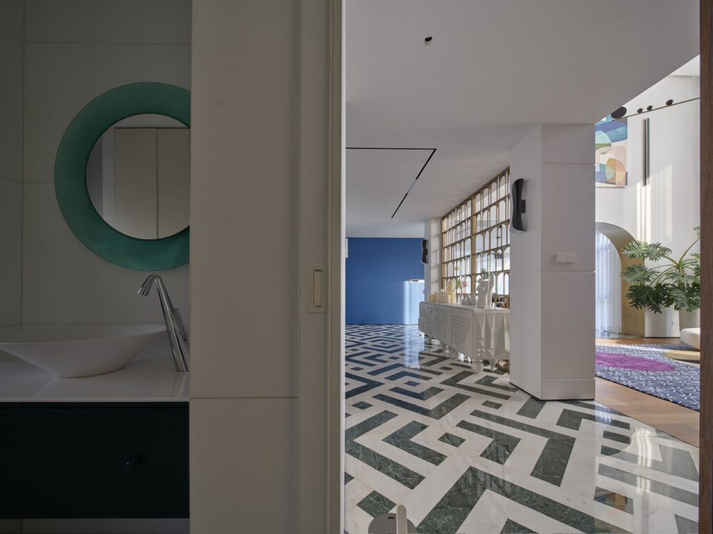 View of A Private Villa Where Color and Texture Dance