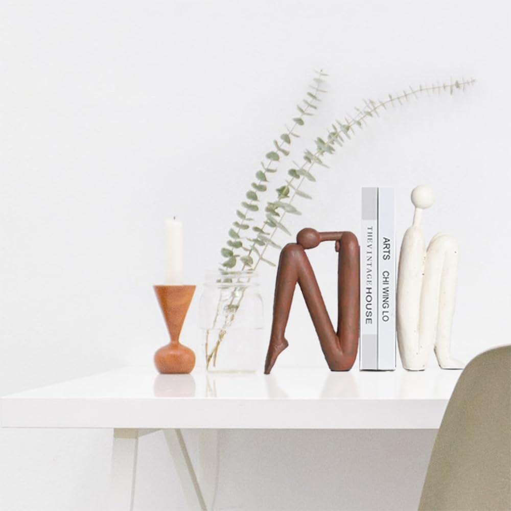 modern human figurine bookends 4