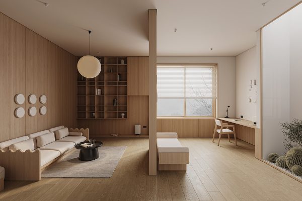 Elegant Japandi Living Area Inspiration