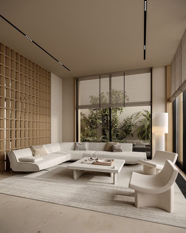 Zen in Bahrain: A Contemporary Haven of Sleek Lines and Organic Shapes