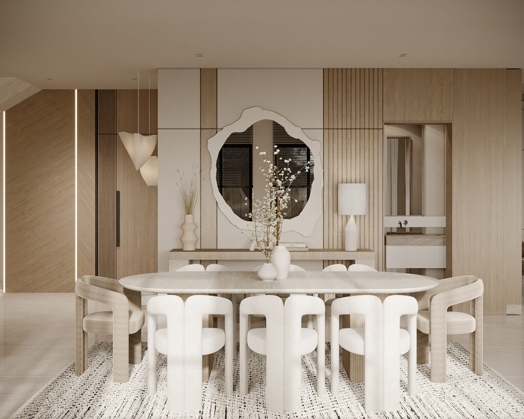 Curved Comfort: The Beauty of Rounded Furniture in Beige and Cream