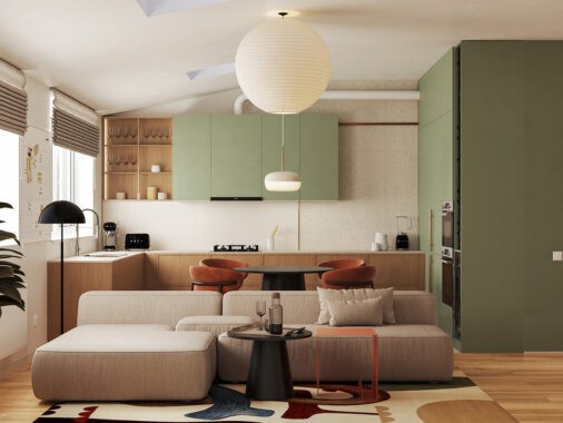 An 87 sqm Apartment Sporting Natural Hues in Lviv