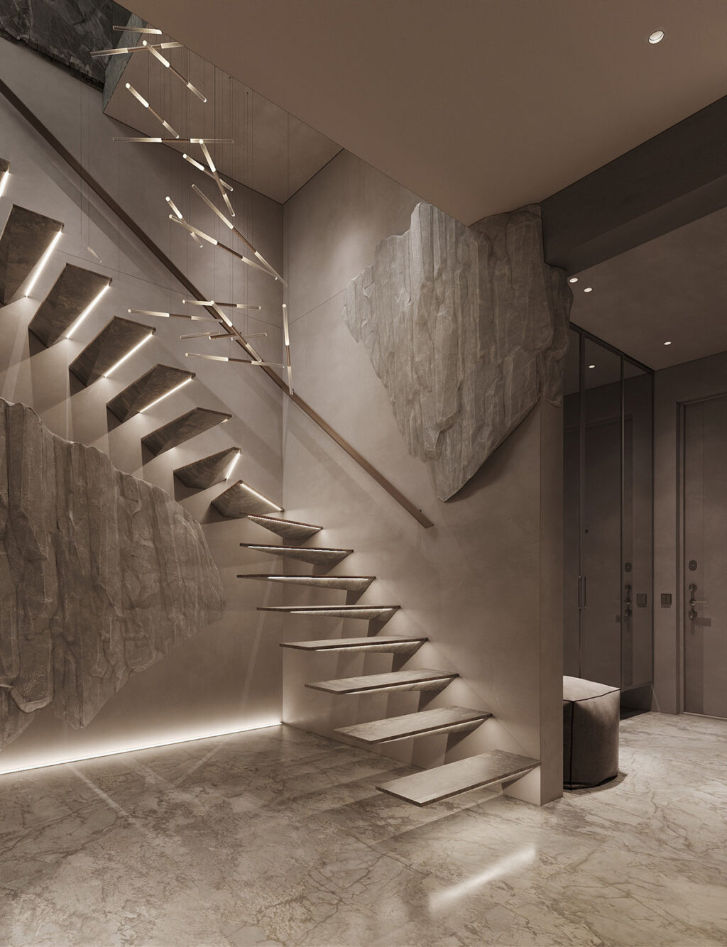 Duplex Penthouse With Scandinavian Aesthetics & Industrial Elements