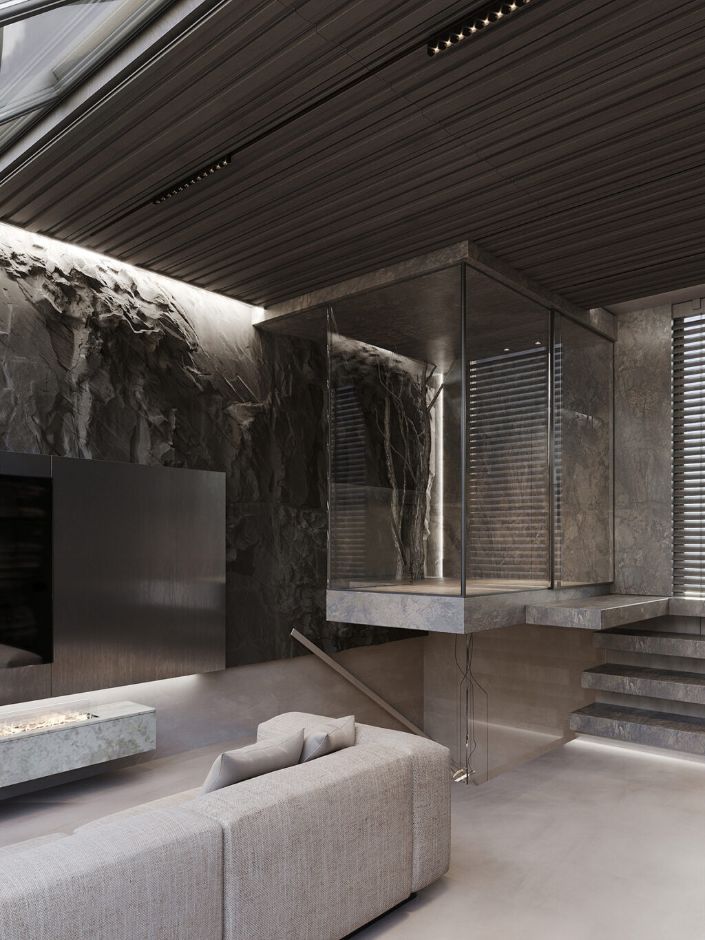Photo inspiration: Picture Idea: Rock Solid Luxury In A Penthouse With Sculptural Stone Interiors