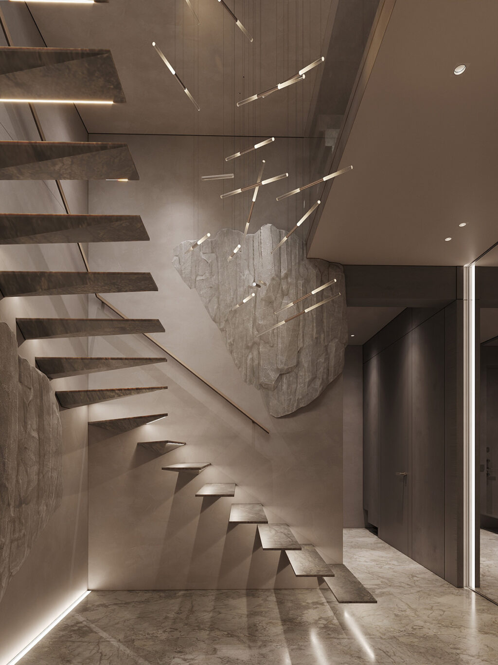 Curated visual reference: Curated Luxury Penthouse Rock Shaped Stone Gallery View 42