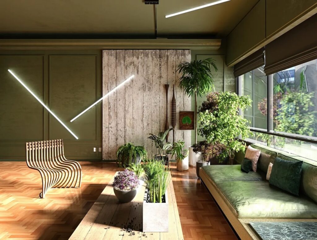 Picture of green living room decor | Interior Design Ideas