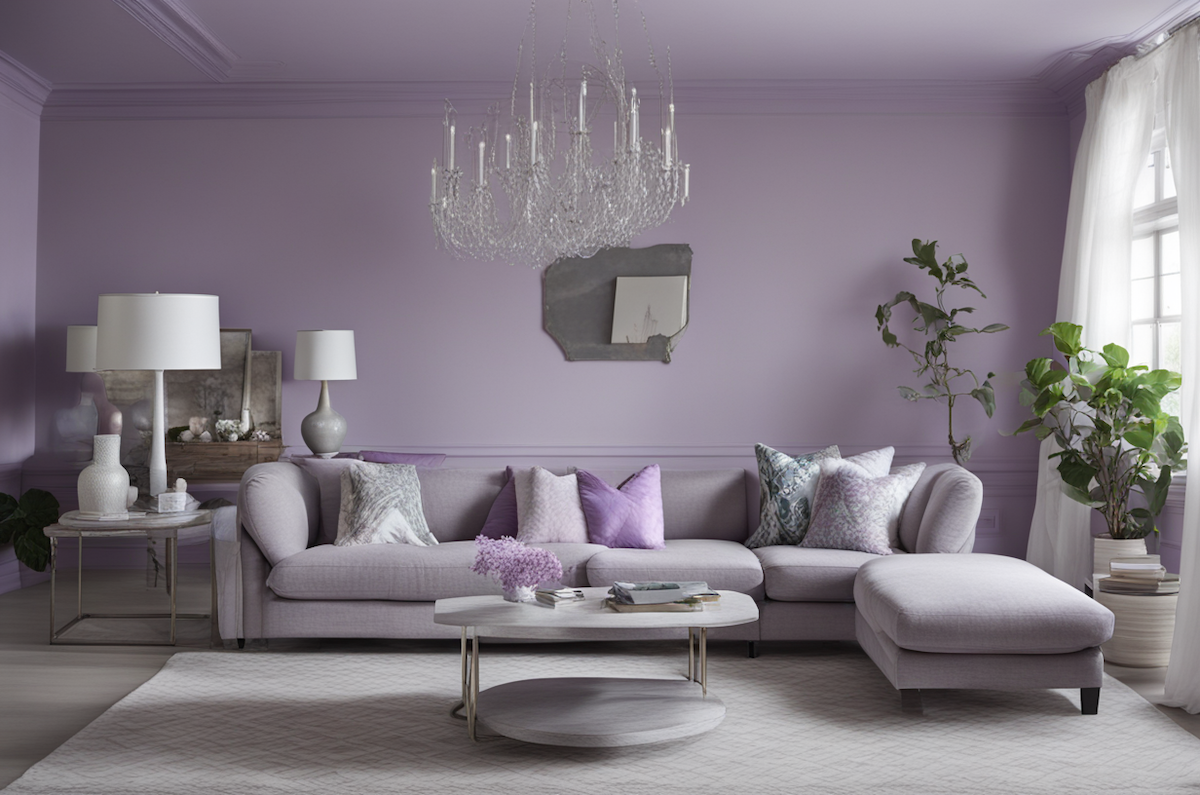 lilac living room | Interior Design Ideas