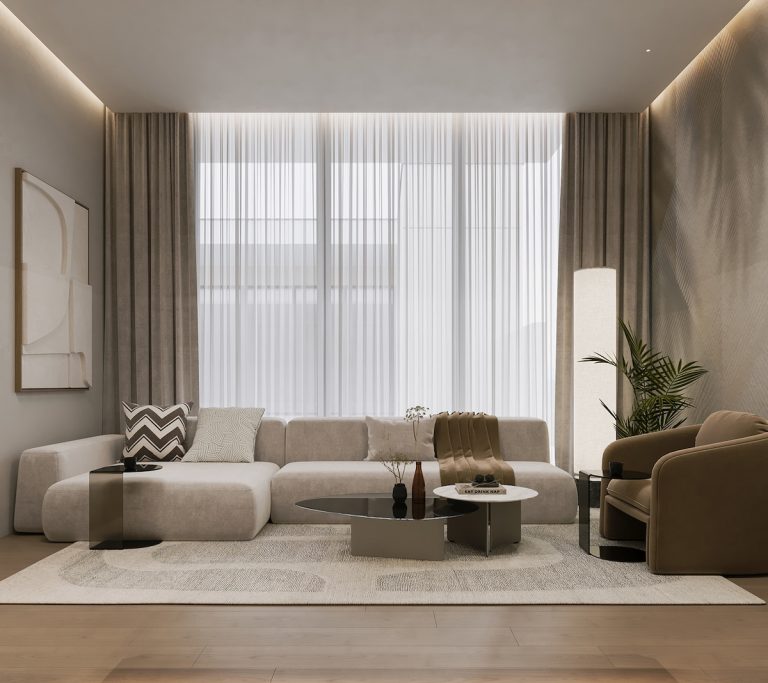 Upscale City Apartment Featuring Neutral Hues and Smart Home ... - Upscale Apartment Design Featuring Natural Light And Ventilation