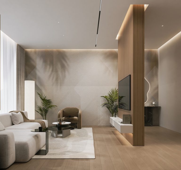 Illustration of Upscale Apartment Living Space Design Concepts For Energy-Efficient Appliances