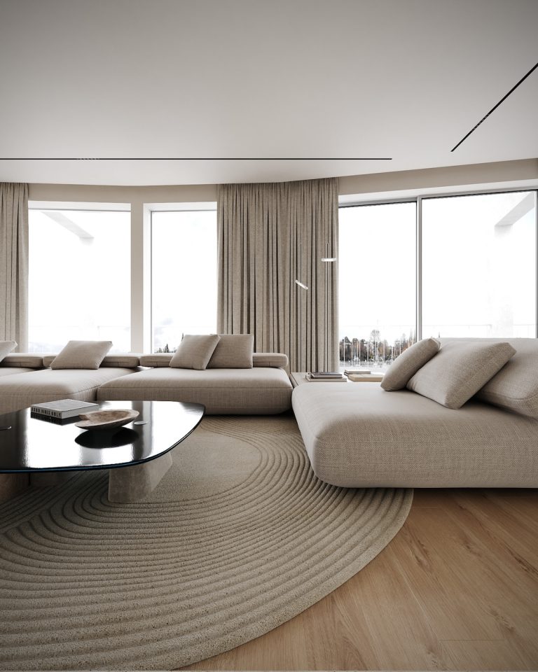 Photo inspiration: Picture Idea: Luxurious Urban Oasis Inside A Sleek Modern Apartment With Stunning