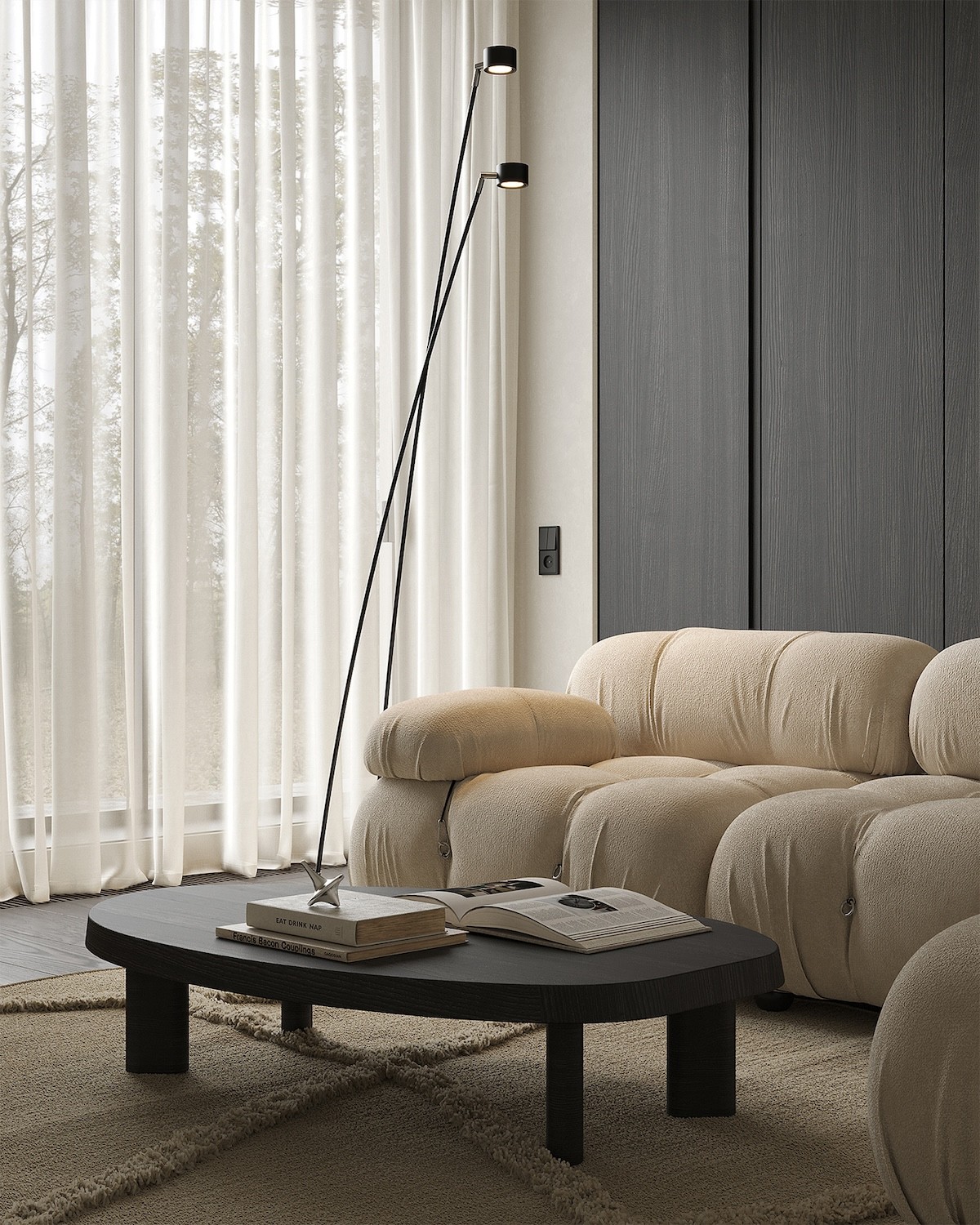 Image result for Moody Minimalism Meets Nature in this Forest House