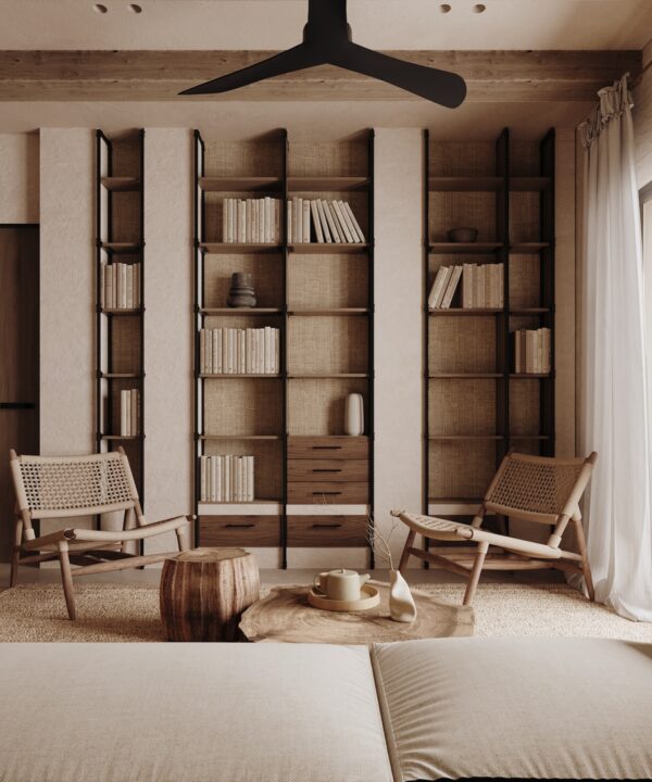 Image showcasing Rustic Mediterranean Elegance: Modern Egyptian Apartment Design with ...