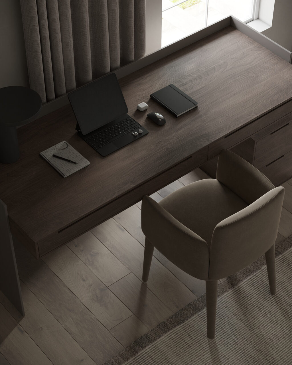 natural wooden study table
