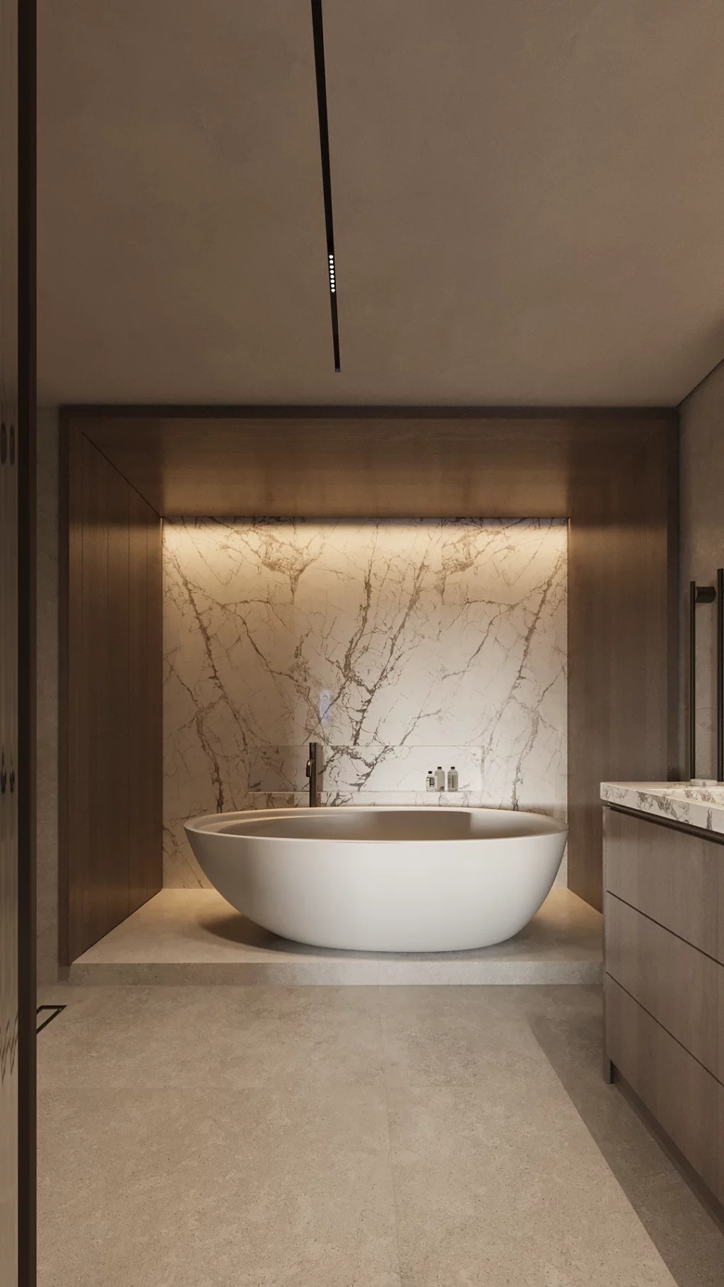 targeted lighting in bathroom