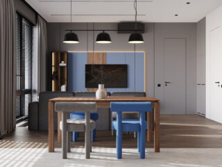 Bachelor Living, Redefined: A Stylish Modern Apartment Where Minimalism Meets Color