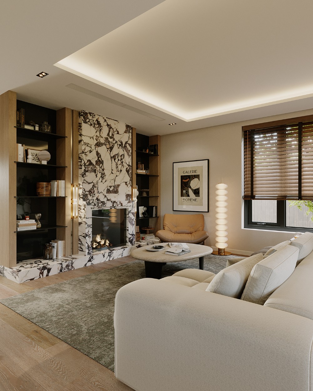 calacatta viola marble entertainment complex