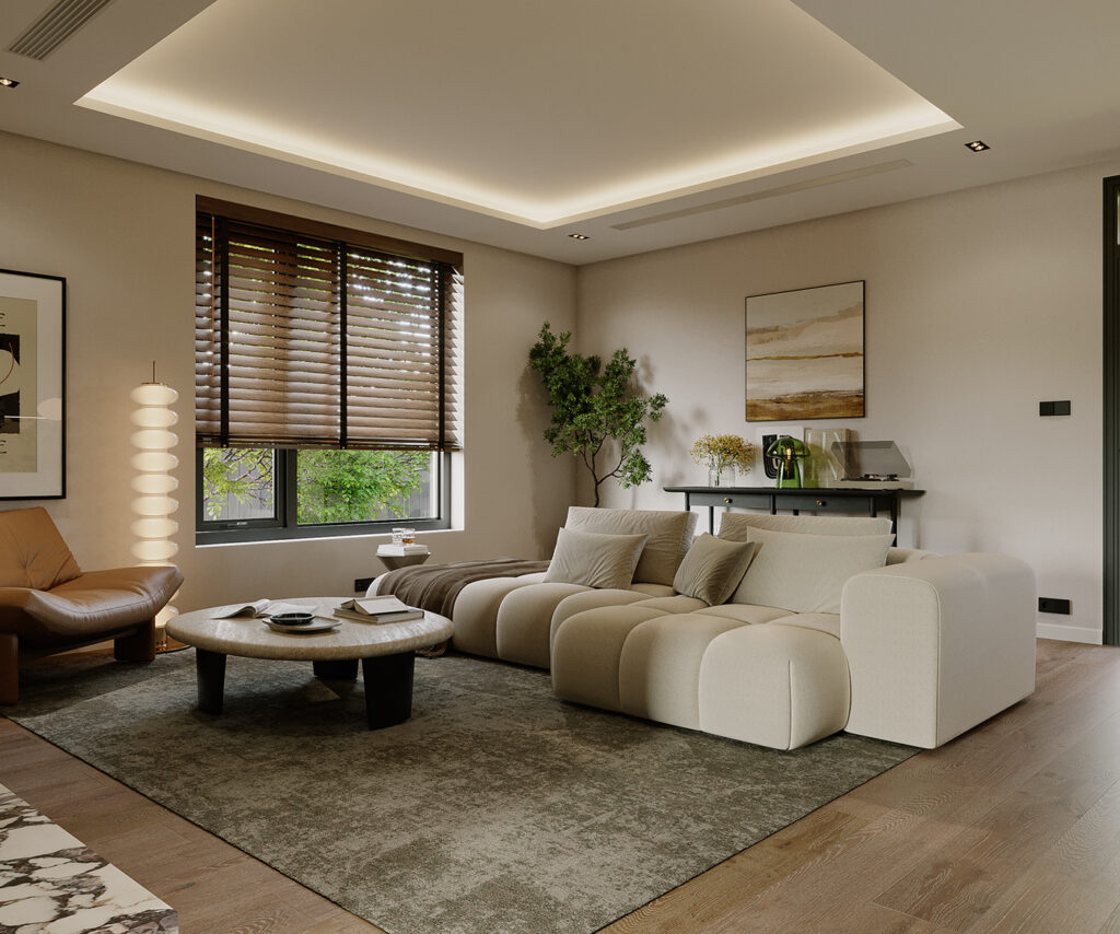 neutral chunky sectional