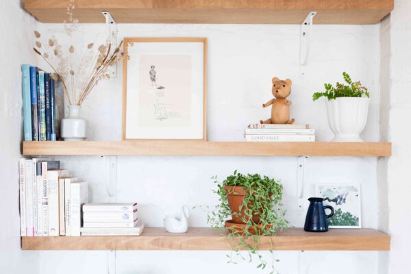 stack lean open shelve